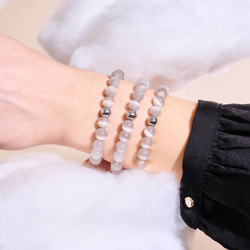 Tempête de velours | Argent sterling 925 | Bracelet en verre du Cheshire